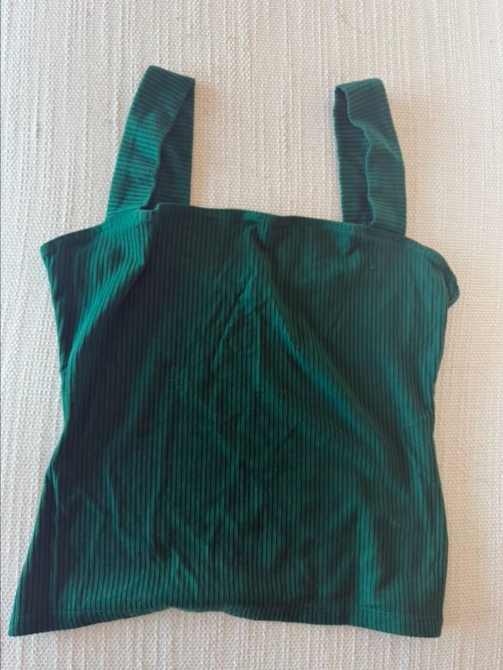 Reformation Jeans Emerald Green Ribbed Tank Top